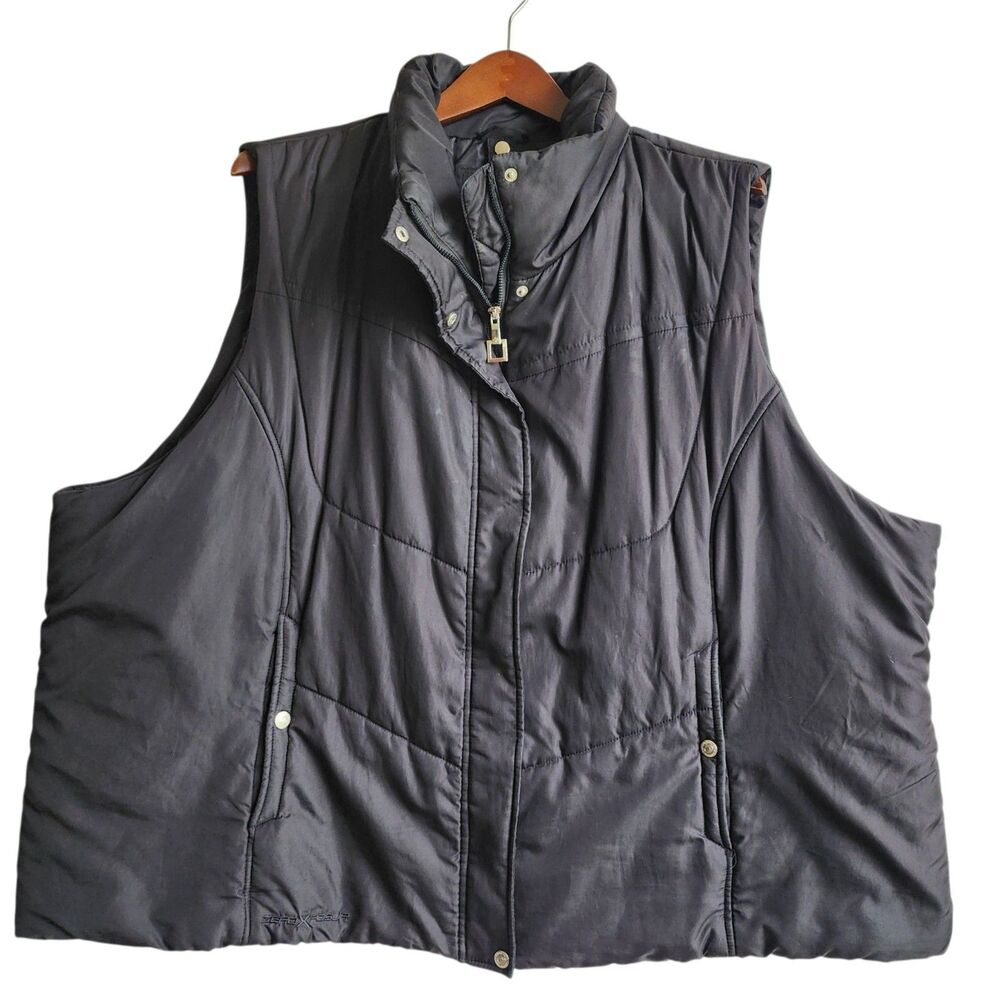 ZeroXposur Men's Black Puffer Vest Size 4X Sleeveless Quilted Winter Jacket